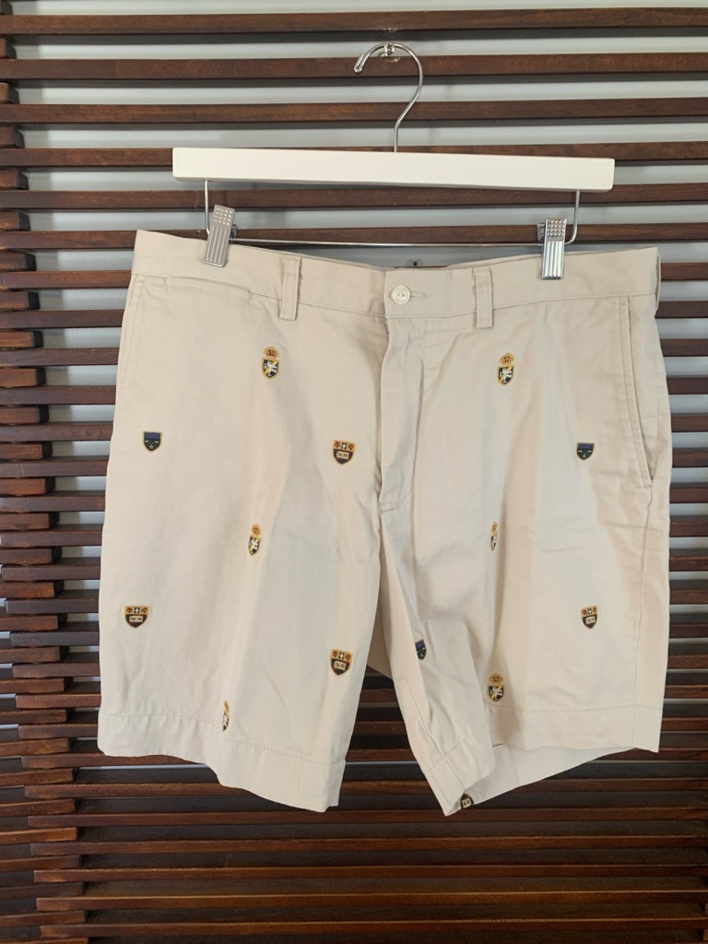 Polo Ralph Lauren Embroidered Crest Beige Men’s Shorts